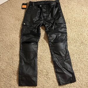 Men's Black Biker Pants